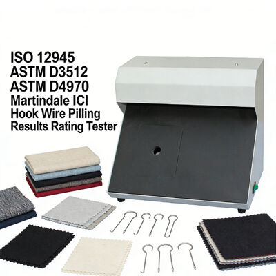 ISO 12945 ASTM D3512 ASTM D4970 Martindale ICI Hook Wire Pilling Results Rating Tester