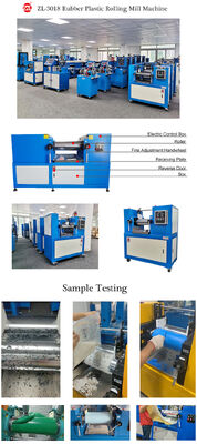 Laboratory Desktop Open Mixing Two Roll Mill Machine for PVC Silicone Rubber
