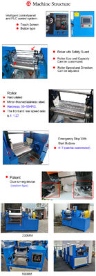 Laboratory Desktop Open Mixing Two Roll Mill Machine for PVC Silicone Rubber