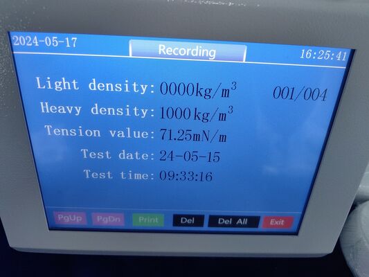 ASTM D1417 Liquid Surface Tensiometer High Repeatability Dynamic Surface Tensiometer